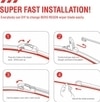 Auto Hub Car Wiper Blade Compatibility with Maruti Suzuki S-Cross New (Model : 2013-Till Date) Windshield Size D-26,P-14