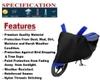 Auto Hub Bike Cover for Royal Enfield Thunder Bird 350 , Dustproof UV Protection water resistant Custom Fit Cover-(Black-Blue)