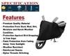 Auto Hub Bike Cover for Royal Enfield Thunder Bird 350 , Dustproof UV Protection water resistant Custom Fit Cover-(Black-Silver )