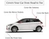 Auto Hub Car Cover Compatible with Tata Indica Vista with Mirror Pockets, Triple Stitched, Navy, Red, Water Resistant Car Body Cover