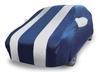 Auto Hub Car Cover Compatible with Honda Brio with Mirror Pockets, Triple Stitched, Water Resistant Car Body Cover, Navy, Silver