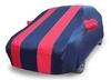 Auto Hub Car Cover Compatible with Tata Indica Vista with Mirror Pockets, Triple Stitched, Navy, Red, Water Resistant Car Body Cover