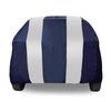 Auto Hub Car Cover Compatible with Honda Brio with Mirror Pockets, Triple Stitched, Water Resistant Car Body Cover, Navy, Silver