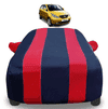 Auto Hub Car Cover Compatible with Tata Indica Vista with Mirror Pockets, Triple Stitched, Navy, Red, Water Resistant Car Body Cover
