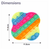 Aditi Toys Pop it Bubble Push, Pop It Fidget Toys, pop it Rainbow, Push Pop Bubble Fidget Sensory Toy Silicone Stress Relief Toy (Square)
