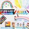 Aditi Toys Color Art Drawing Set 155 Pieces With Acrylic Paint, Colored Pencils, Oil Pastel Crayons, Sketch Pens, Watercolors, Brushes Big Coloring Suitcase, Portable Foldable Design with Carrying Handle and Snap Lock For Boys & Girls 5+ Age (Universe)