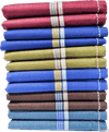 Men's Cotton Handkerchief (Dark Colour) Set of 12