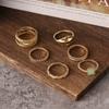 ARZONAI retro rings 6-piece set of women's simple temperament joint ring set Metal Knuckle Ring
