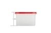 Cutting EDGE Stackable BPA-Free Modular 360 Top View 3 Line Air Tight Kitchen Container, 1200ML (5 Cup/40 Oz), Cherry Red -Set of 6