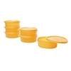 Cutting EDGE Eco-Plastic Leakproof Multi Purpose Airtight Food Saver Container Combo for Fridge Vegetable Storage (290ml, Orange, 6)