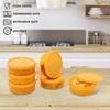 Cutting EDGE Eco-Plastic Leakproof Multi Purpose Airtight Food Saver Container Combo for Fridge Vegetable Storage (290ml, Orange, 6)