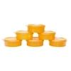 Cutting EDGE Eco-Plastic Leakproof Multi Purpose Airtight Food Saver Container Combo for Fridge Vegetable Storage (290ml, Orange, 6)
