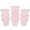 Cutting EDGE Nesterware Lock & Seal Containers for Dry Fruit, Biscuits, wafers, Snack, Foods, Fruits, Vegetables, Refrigerator Containers - 1L x 3, 750ml x 4, 500ml x 5 (Set of 12, Pink)