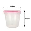 Cutting EDGE Nesterware Lock & Seal Containers for Dry Fruit, Biscuits, wafers, Snack, Foods, Fruits, Vegetables, Refrigerator Containers - 1L x 3, 750ml x 4, 500ml x 5 (Set of 12, Pink)