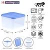 Cutting EDGE Modular Airtight Kitchen Storage Containers Combo Set with Plain lid (3.0L + 2x250ml), Plastic Containers Combo Set for Rice, Dal, Atta,Flour, Cereals, Snacks (Light Blue)
