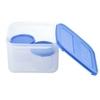 Cutting EDGE Modular Airtight Kitchen Storage Containers Combo Set with Plain lid (3.0L + 2x250ml), Plastic Containers Combo Set for Rice, Dal, Atta,Flour, Cereals, Snacks (Light Blue)
