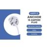 HAPPY E 1+1 Power Rack 16A Extension Board with Wooden Box | 3000W Heavy Duty | 3 Meter Cable | 2.5 mm 3 Core Wire (White)