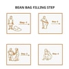 OHSTORE High Density Premium White Beans Filled Packet/Pre Filled Bean Bag Packet(2kg)(Bean Bag Filler Packet With Filled Beans)