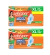 Whisper Choice Ultra Sanitary Pads for Women, XL 20 Napkins (Pack of 2)