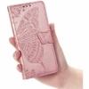 ClickCase Butterfly Series Samsung Galaxy S6 Edge Plus Rose Gold Faux Leather Mobile Wallet Flip Cover