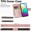 ClickCase Butterfly Series Samsung Galaxy S6 Edge Plus Rose Gold Faux Leather Mobile Wallet Flip Cover