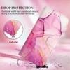ClickCase Marble Series Faux Leather Back Case Card Holder Wallet with Magnetic Closure Flip Cover For iPhone 15 Plus (Pink)