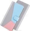 ClickCase Pastel Series Faux Leather Magnetic Card Holder Wallet Kickstand Case Flip Cover For LG V20 (Soft Tricolor)
