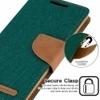 ClickCase Canvas Series Faux Leather Magnetic Card Holder Wallet Kickstand Case Flip Cover For Samsung Galaxy A33 5G (Green)