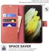 ClickCase Vintage Series For Motorola Moto X4 Cherry Red Faux Leather Mobile Wallet Flip Cover