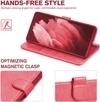 ClickCase Vintage Series For Motorola Moto X4 Cherry Red Faux Leather Mobile Wallet Flip Cover