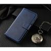 ClickCase Vintage Series For Sony Xperia Xa Ultra Matte Blue Faux Leather Mobile Wallet Flip Cover