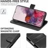 ClickCase Vintage Series For Mi A2 Matte Black Faux Leather Mobile Wallet Flip Cover