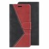 ClickCase Trendy Dual Shade Series For Moto G5 Plus Red and Black Faux Leather Mobile Wallet Flip Cover