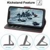 ClickCase Trendy Dual Shade Series For Moto G5 Plus Red and Black Faux Leather Mobile Wallet Flip Cover