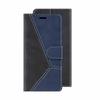 ClickCase Trendy Dual Shade Series For Oppo F1 Plus Navy Blue and Black Faux Leather Mobile Wallet Flip Cover
