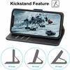 ClickCase Trendy Dual Shade Series For Oppo F1 Plus Navy Blue and Black Faux Leather Mobile Wallet Flip Cover
