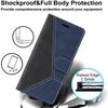 ClickCase Trendy Dual Shade Series For Oppo F1 Plus Navy Blue and Black Faux Leather Mobile Wallet Flip Cover