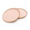 EZ Life Pink and Gold Ceramic Plate 10 Inch (Set Of 2) Pack of 1