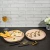 EZ Life Pink and Gold Ceramic Plate 10 Inch (Set Of 2) Pack of 1