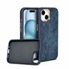 MOBUSA Luxury Bio Leather case Cover for iPhone 15 | MagSafe Design | Soft Micro Fibre Lining Inside | Protective Luxury Premium case Cover Blue