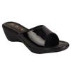 Big Bird Footwear Casual Heeled Wedges Sandals for Women & Girls (Black)