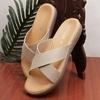 Big Bird Footwear California Style Trendy Flat Casual Slip-Ons Sandals for Women & Girls (Cream) Non-Returnable