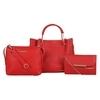 Bagsy Malone Women's Tote Combo Bag of 3 - Red