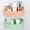 SHOPITECH ABS Plastic Multipurpose Kitchen Bathroom Triangle Wall Mount Holder Storage Self Adhesive Shower Caddy Rack Corner Shelf Storage Basket Plastic Wall Shelf Plastic Wall Shelf (Number of Shelves - 2, WHITE)