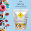 Foodcan Chocolate Gem for Cake Decoration (Choco Burst Munchies) Candy Pack 400 Gram + Candy Pack (Assorted Shapes) Colorful, Hard and Fruity Flavor, 400 Grams | Pack of 2
