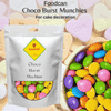 Foodcan Chocolate Gem for Cake Decoration (Choco Burst Munchies) Candy Pack 400 Gram + Candy Pack (Assorted Shapes) Colorful, Hard and Fruity Flavor, 400 Grams | Pack of 2