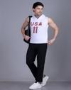 URBAN WARMS Men's Workout Hooded Vest| Sleeveless Bodybuilding Gym Vest | Lightweight Fitness for Men-White