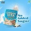 Grow Vita Growth Ka Naya Formula Delicious, Nutritious Malt Base Milk Food, Essential Nutrients Available, Vanilla No Added Sugar Flavours Drink. 400GM