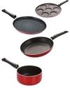 NIRLON Red Non Stick Aluminium Cookware Set (Pack of 4)