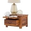SMAART CRAAFTS Radha Solid Wood Bedside Table - Premium Rectangular Design with 1 Drawer and 1 Tray - Nightstand and End Table for Bedroom and Home - Pure Sheesham Wood with Maple Finish